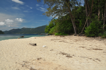 Empty beach in the south of Thailand