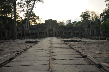 Deserted Khmer temple near Siem Reap