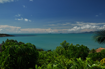 Beautiful view from a hill at Koh Samui