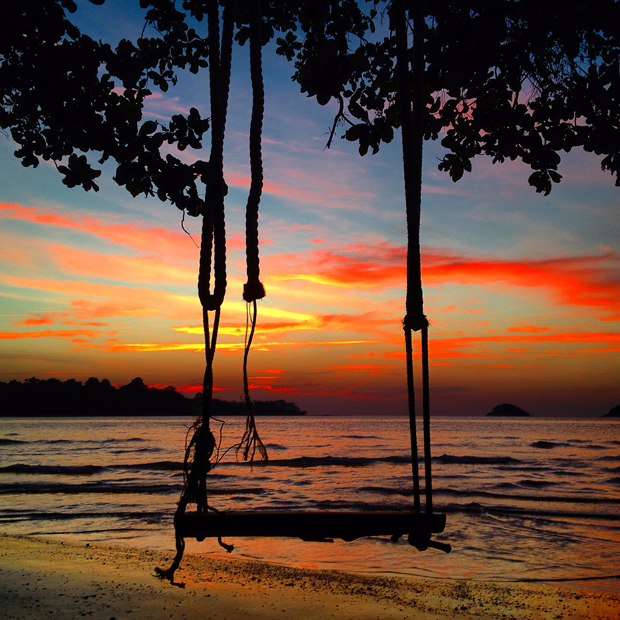 A swing on Kai Bae beach on Koh Chang in Thailand