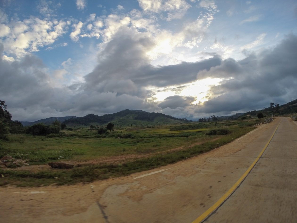 Road DT669B in Vietnam with some mesmerizing cloudy skies